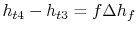 $ h_{t4} - h_{t3} = f\Delta h_f$