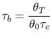 $\displaystyle \tau_b = \frac{\theta_T}{\theta_0 \tau_c}$