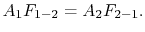 $\displaystyle A_1 F_{1-2} = A_2 F_{2-1}.$