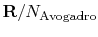 $ \mathbf{R}/
N_\textrm{Avogadro}$